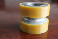 Yellow High Density Polyurethane Wheel Heavy Duty Coating Rollers Wheels Replacement